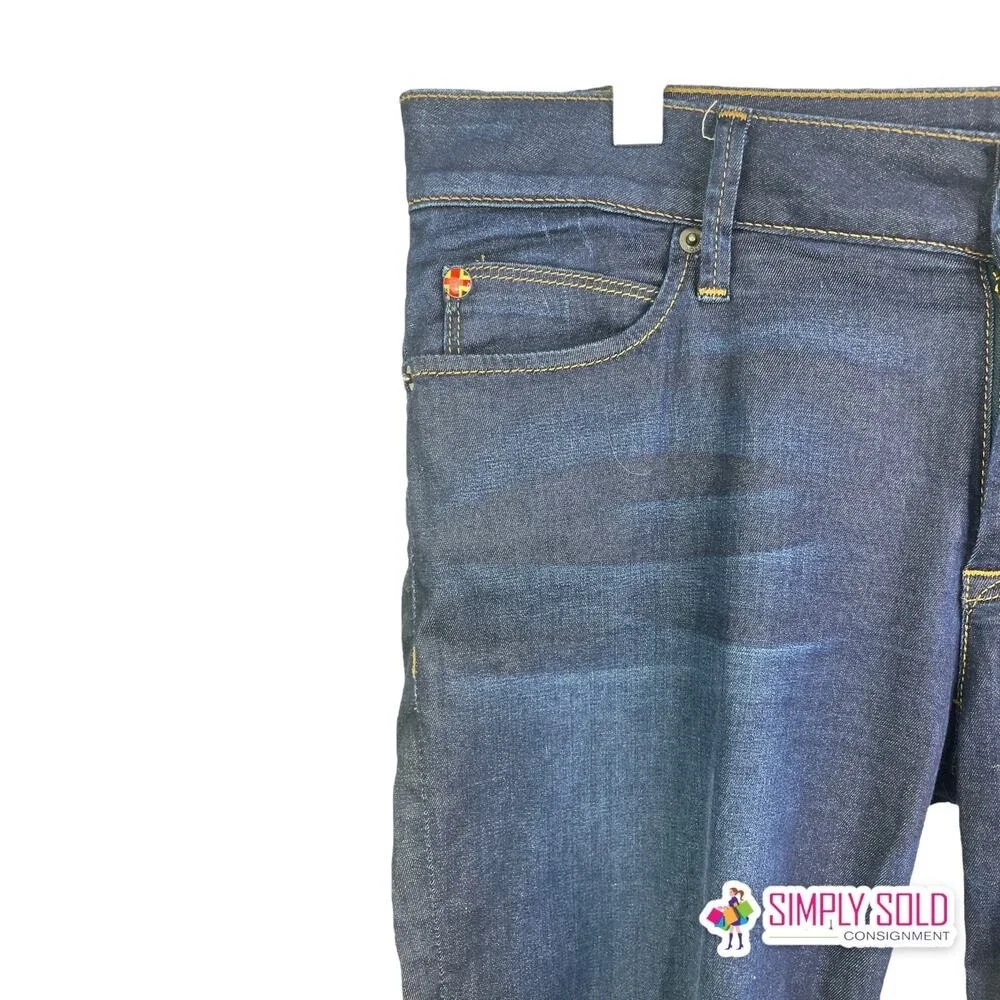 Hudson‎ Denim Shorts Womens 31 Blue Bermuda Dark Wash Flap Pocket Made in USA